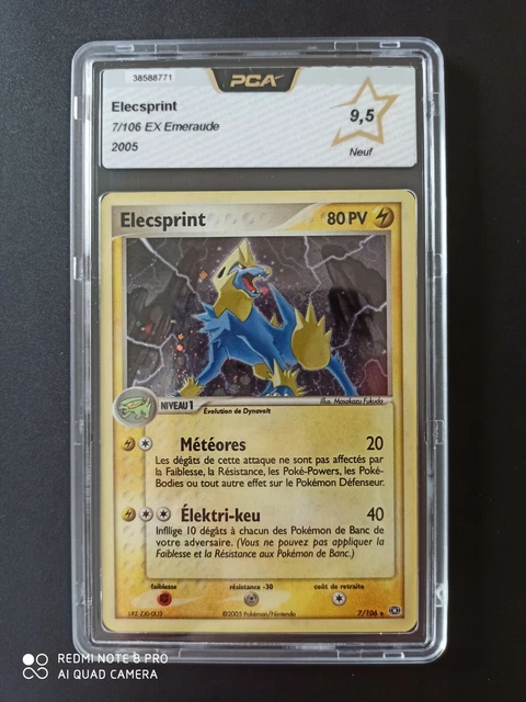 Pokemon Elecsprint 7/106 Holo Card - Emerald Ex Block - FR - PCA 9.5