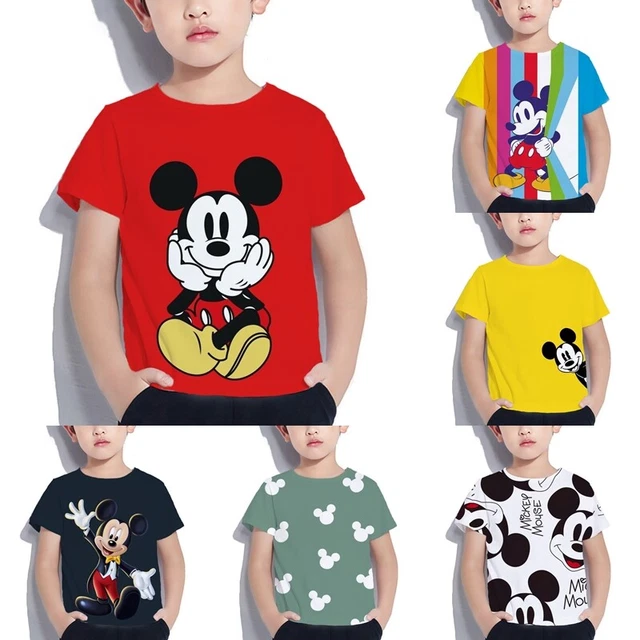 Kids Boys Girls Mickey Minnie Mouse Casual Short Sleeve T-Shirt Tee Top Gift UK