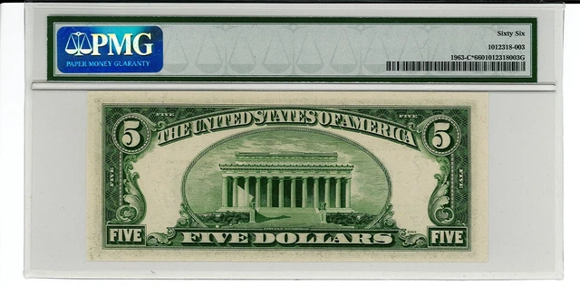 1950B $5 Federal Reserve Star Note - PMG 66 EPQ - GEM - Philadelphia - 1963-C* 2