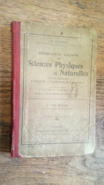cinquante leçons de sciences physiques et naturelles Ledoux cours moyen 1909
