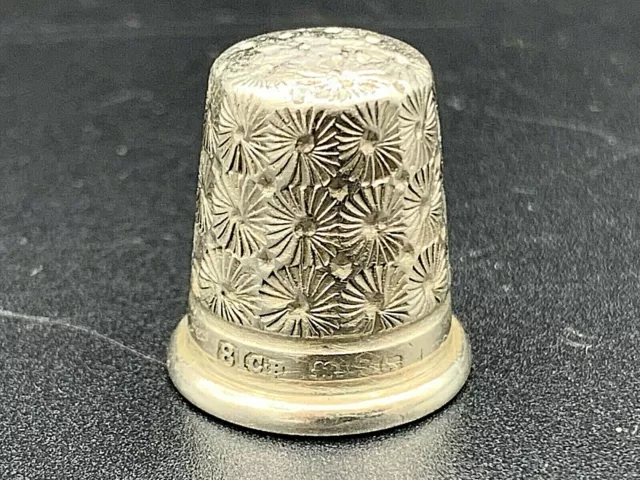 Antique Solid Silver Sewing Thimble Hallmarked Charles Horner No.8 Chester 1826