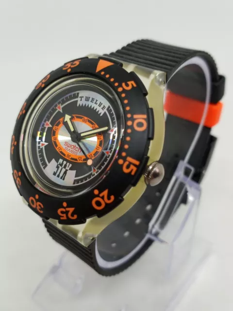 VINTAGE 1990s Swatch Scuba 200 SDK110 "Tech Diving" 38mm Swiss Made Watch NOS