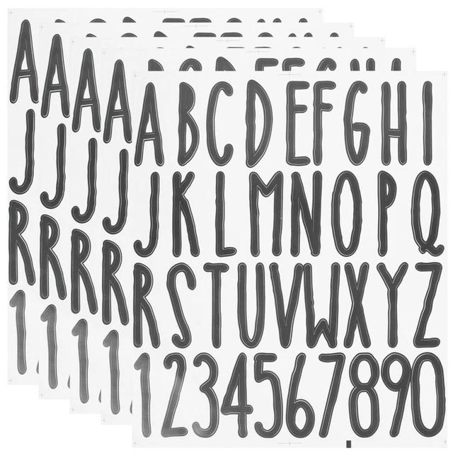 5 SHEETS SELF-ADHESIVE Label House Address Numbers for outside Postal ...