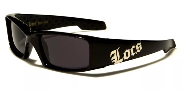 Locs Gangster dicke schwarze Farbtöne Herren Designer Sonnenbrille