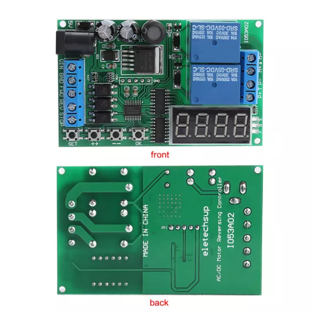 5V-24V Motor Forward / Reverse Controller Timing Delay Time Cycles Relay New 3