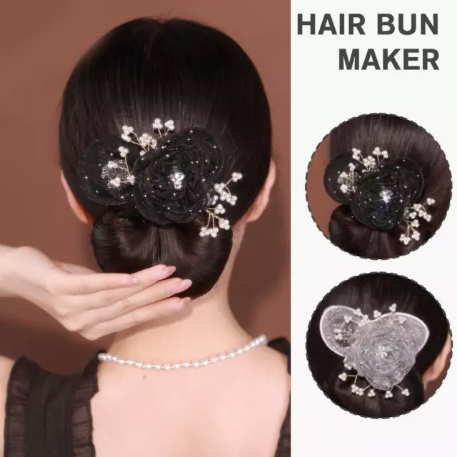 Cloth Flower Hair Clip Exquisite Flexible Hair Styling-Tool Hairstyle Twist W6A6