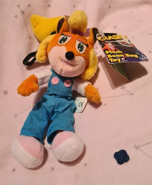 RESAURUS COCO BANDICOOT Crash Plush Beanbag Keyring 1998 Keychain Soft