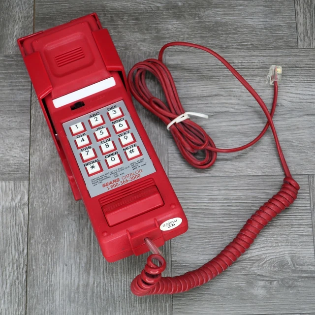 SEARS CATALOG VINTAGE 80's Red Push Button Phone Store Model 0202