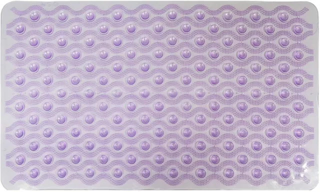 Waves Design Bath Shower Mat with Non-Slip Suction Cups Bath Mat 28" x 16"