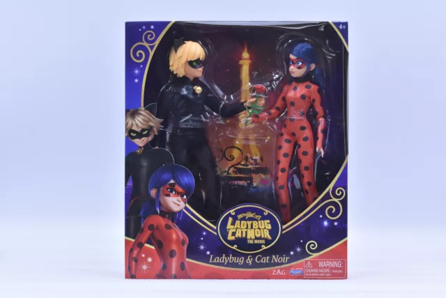 Miraculous Mission Accomplished Ladybug and Cat Noir Doll Playset, 4 Pieces