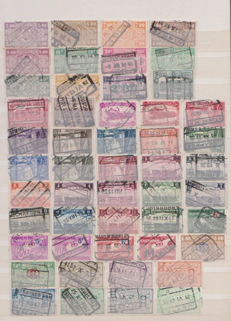 Eisenbahnpaketpost Belgien /Collection Timbres Belgique  Colis Postaux 2scans