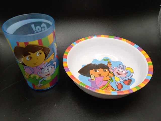 DORA THE EXPLORER & Boots ~ Melamine Bowl ~ Dish & Cup