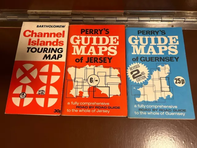 Maps of The Channel Islands, Jersey & Guernsey - 1960's-1970's