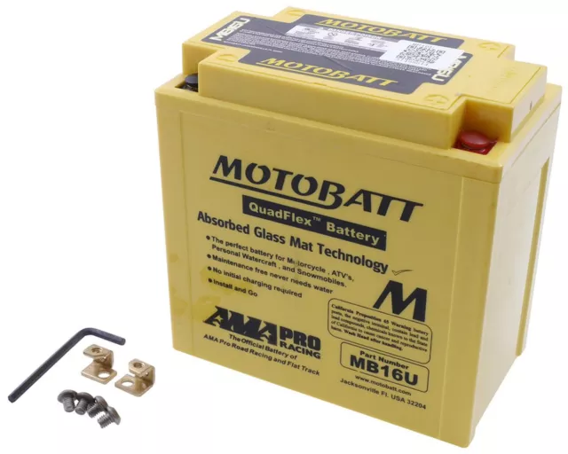 Batterie 12V 20Ah MOTOBATT MB16U, 4 pôles