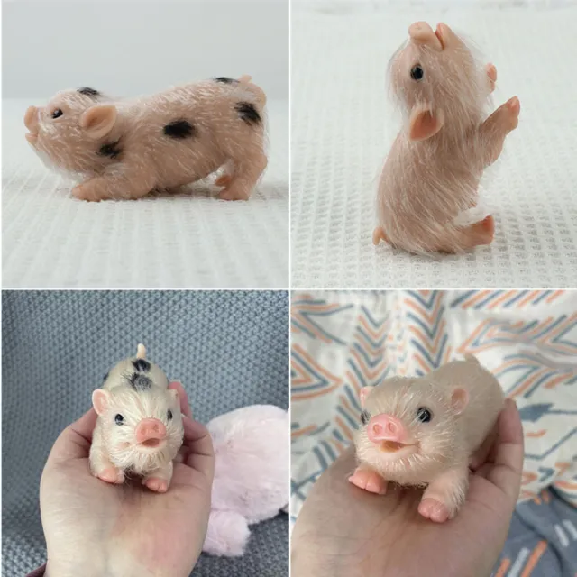 Silicone Pet Pig Toys Lifelike Doll Reborn Silicone Pig Reborn Piggy Doll Mini