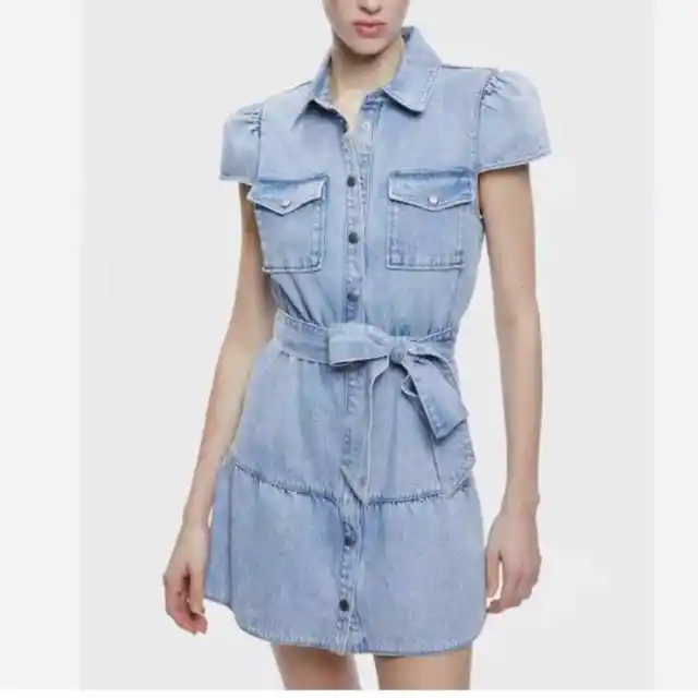 alice + olivia Size 0 Miranda denim mini dress