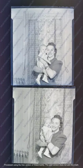 FAMOUS PHOTOGRAPHER 2 V MAIL BABY WWII NEGATIVE LOT SCARCE with envelope