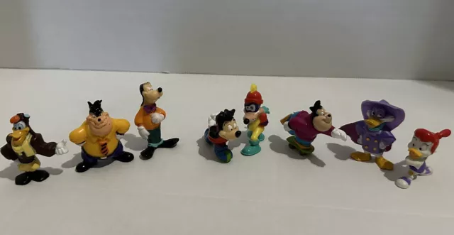 1992 Disney Kelloggs Goof Troop Dark Wing Duck Etc Figs Set of 8 pvc Cake Topper