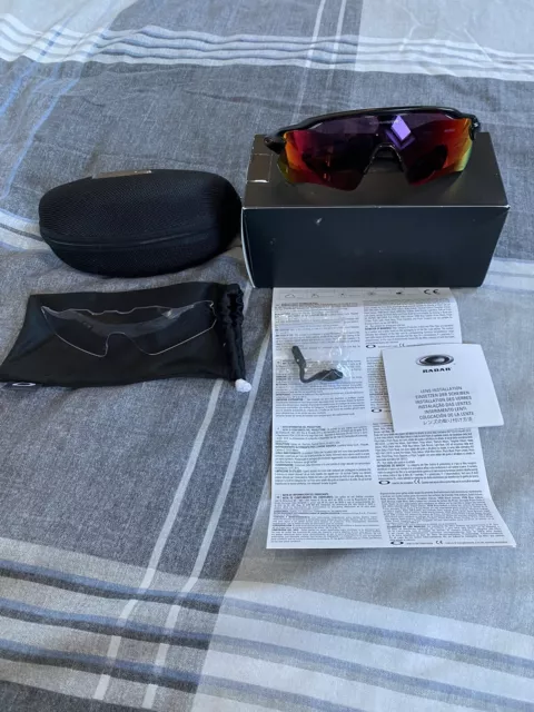 Oakley Radar EV Path cycling glasses Matt black frame, Prizm road lenses,