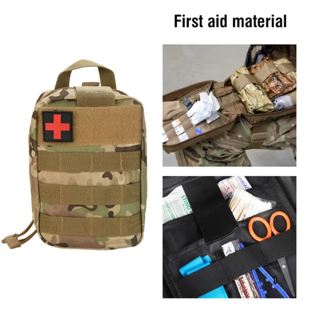 Outdoor Survival Military Kletter Notfall Medizinische Tasche (Camouflag DE NED