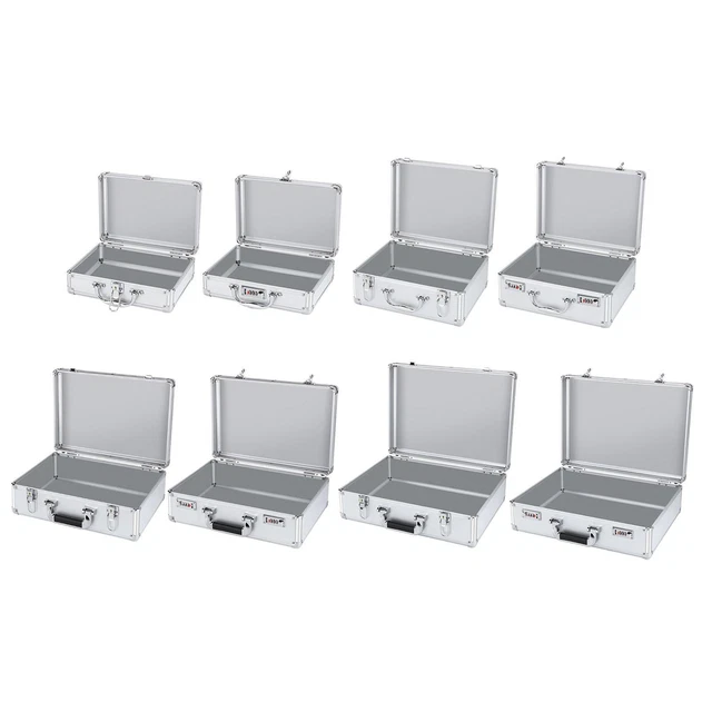 Valise De Transport Pour Microphones En Aluminium - Boîte De Rangement Résistante Aux Chocs 37x20x7.5cm
