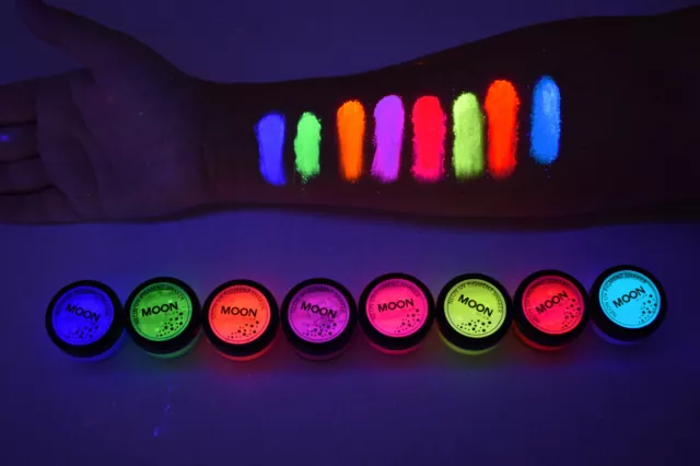 Moon Glow Intense UV Blacklight Reactive Neon Pigment Shakers