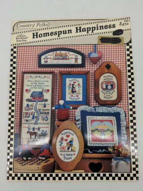 VTG Jeremiah Junction Homespun Happiness Counted Cross Stitch Pattern Leaflet