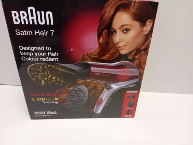 Braun Satin Hair 7 Haartrockner, professioneller Föhn mit IonTec und Colour Save