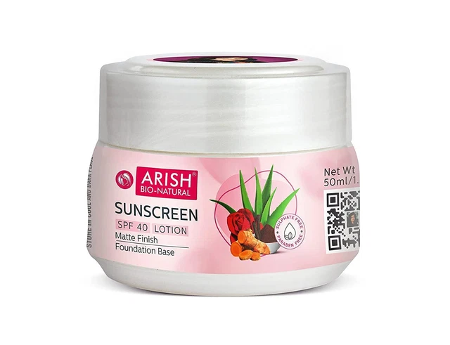 Arish Bio Naturals Crème Solaire 40 Lotion, 50 ml