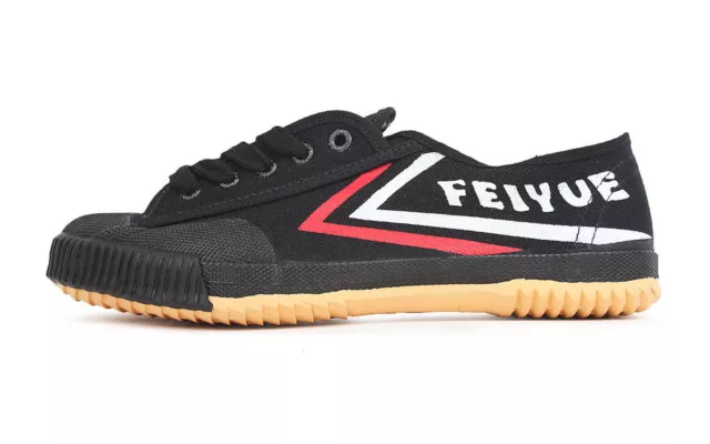 Schwarz Weiß Feiyue Schuhe für Kung Fu Wushu Kampfkunst Tai Chi Canvas Sneaker