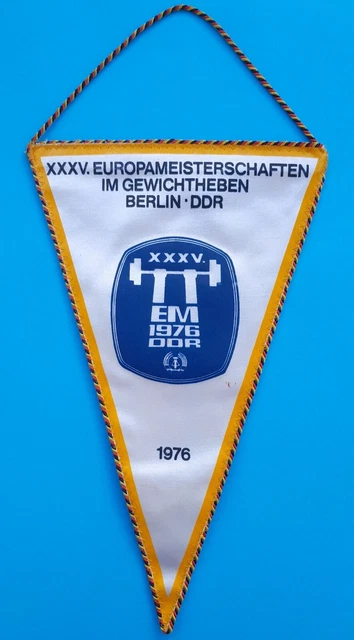 1976 XXXV. EUROPAMEISTERSCHAFTEN IM GEWICHTHEBEN BERLIN * DDR Wimpel