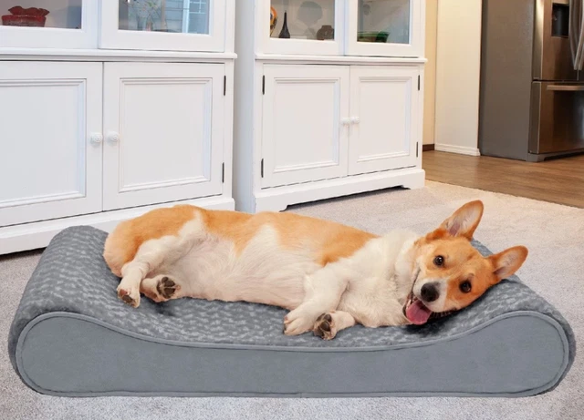 Ultra Plush Luxe Lounger Memory Foam Dog Bed with Removable Cover Large