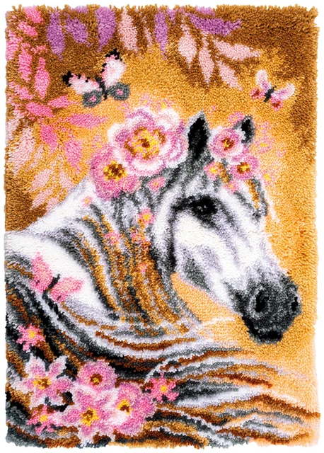 Vervaco Knüpfteppichpackung "Caballo con Flores "Vorgezeichnet PN-0194644