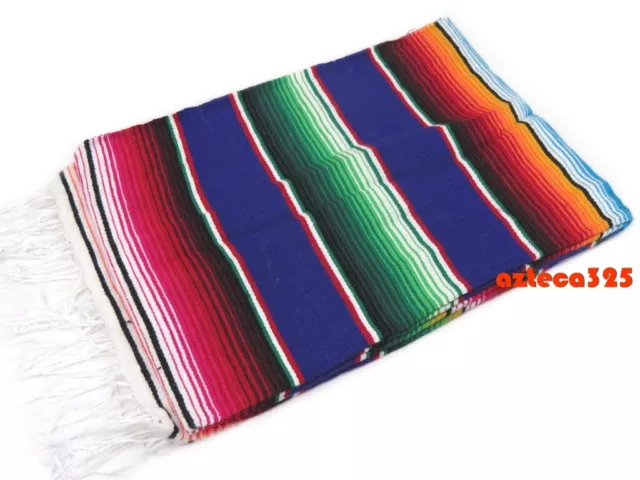 Purple Sarape Serape Mexican Blanket Saltillo Southwestern 5' x 7' Yoga Throw XL