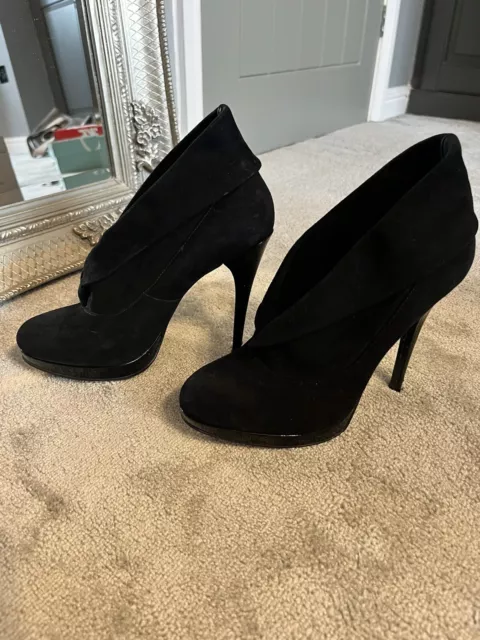 DUNE LONDON BLACK Heel Leather Suede Women UK Size 5 Ladies Shoes £25. ...
