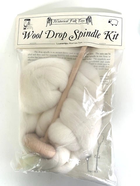 Kit de husillo de gota de lana Historical Folk Toys - Aprende a hilar lana
