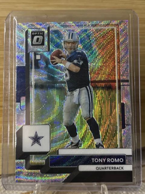 2022 Donruss Optic Premium Silver Wave Prizm /300 Tony Romo Card #57