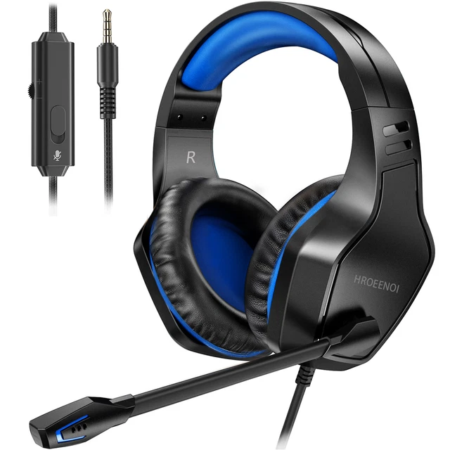 3.5MM GAMING HEADSET Mic Headphones Stereo Bass Surround For PC PS4