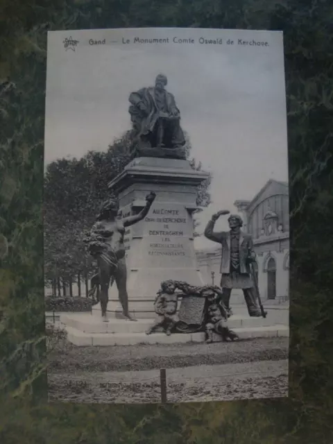VTG GAND GHENT Belgium Le Monument Comte Oswald de Kerchove Postcard ...