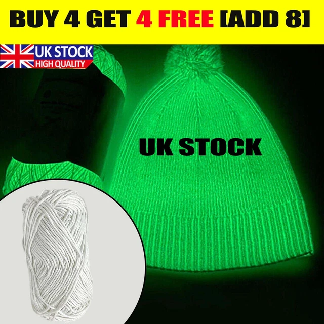 Weave Sewing Knitting Wool Glow in the Dark Hand Knitted Luminous Chunky Yarn uk