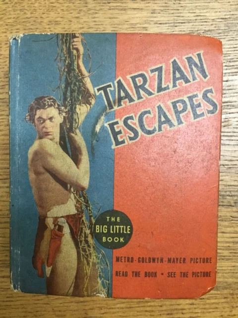 1936 VG+ HC Little Big Book #1182 Tarzan Escapes Movie photos Johnny Weissmuller