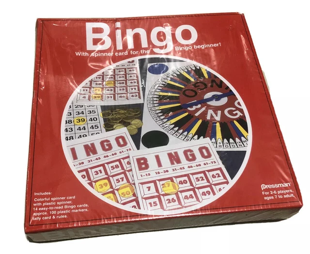 BINGO PRESSMAN TOY Bingo in Red Box Board Game With Spinner brand new