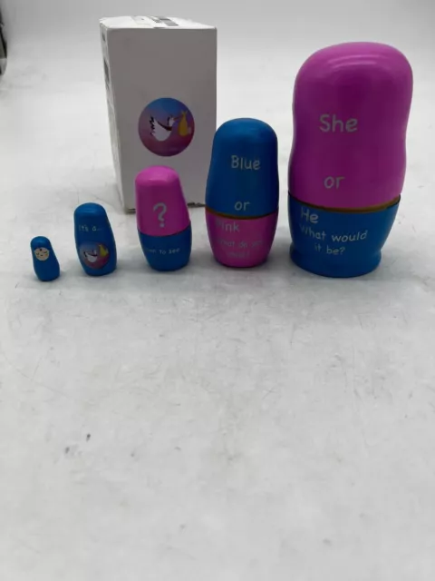 Pilot Stork Gender Reveal Ideas Beautiful Keepsake Nesting Dolls for Baby Boy