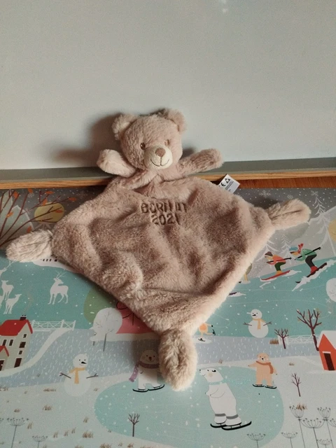 Doudou plat ours beige Born in 2021 Nicotoy Simba Toys état neuf