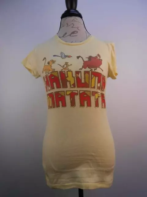 Beautiful Girl's Large Disney Lion King Yellow Hakuna Matata Short Sleeve T-Shir