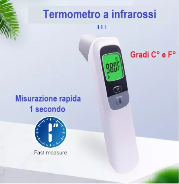 Termometro ad Infrarossi Digitale Senza Contatto Febbre Portatile Termoscanner 2