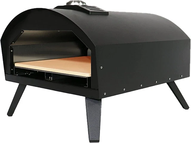 Toboli Forno per pizza a gas con pietra Ø330mm con funzione girevole  Fornetto portatile da esterno