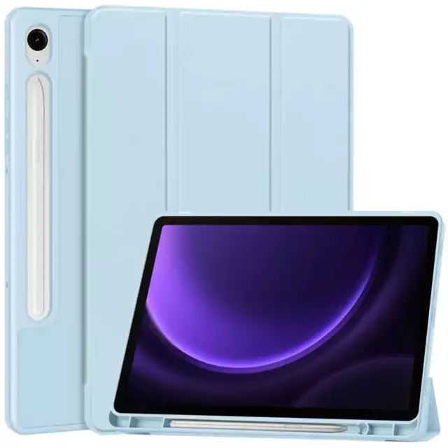 Hülle für Galaxy Tab S9 FE  Bizon Case Cover Futeral Tasche Etui Blau