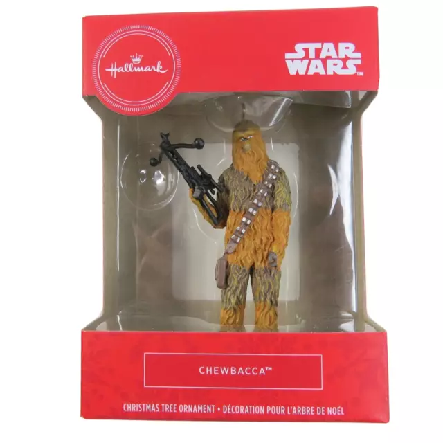 Hallmark Christmas Tree Star Wars Ornaments Chewbacca Red Box