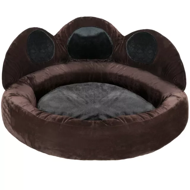 Niche panier pour chien chat coussin lit design en forme de patte marron noir
